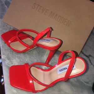 Steve Madden Red Strappy Heel 7